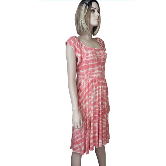 Torrid Super Soft Rayon Dress On Off Shoulder Flutter Sleeves Dyed Stripes NWOT - Picture 4 of 16